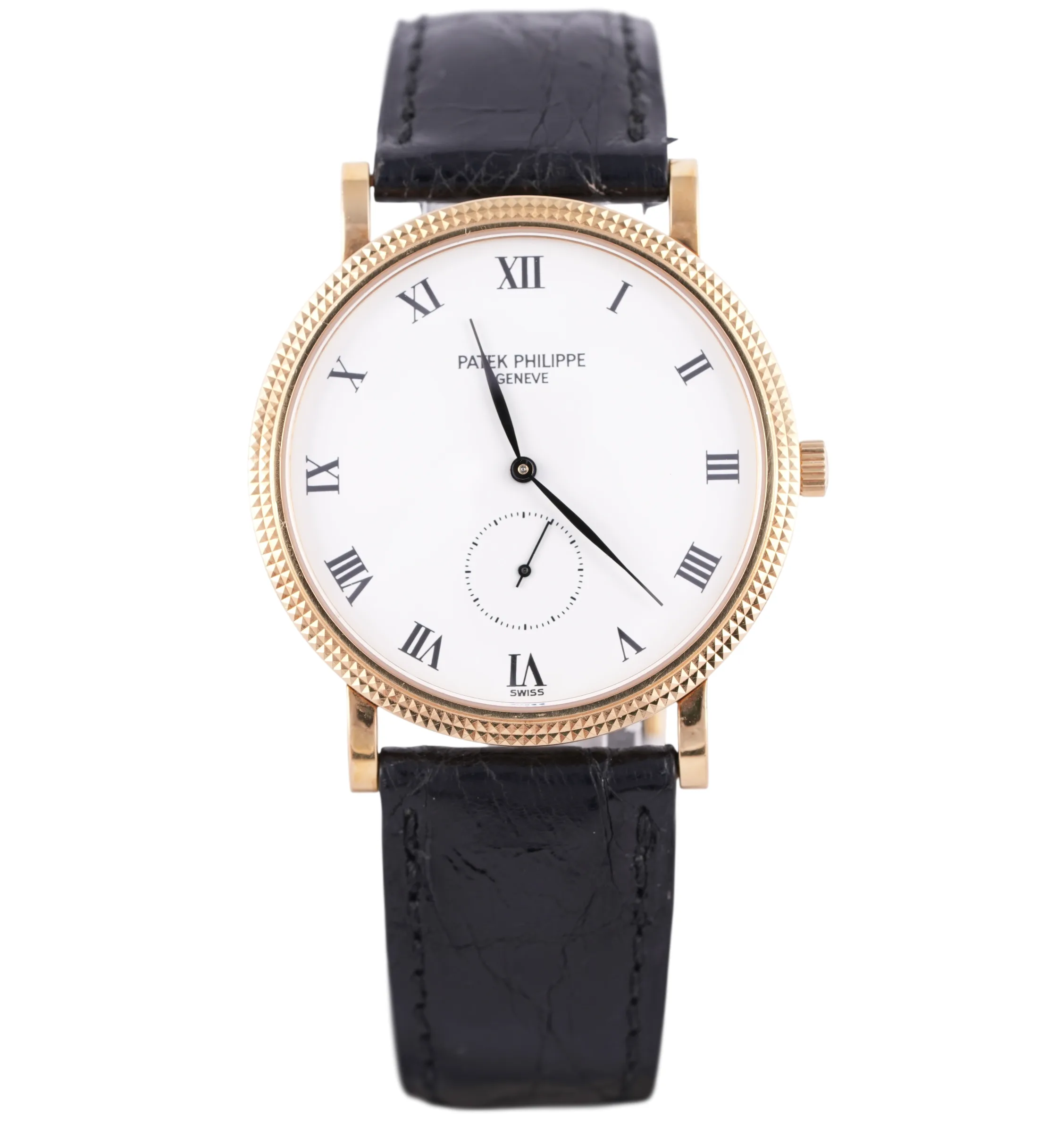 Patek Philippe Calatrava, Ref. 3919J, white dial, 18K Yellow Gold case luxury watch