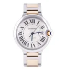 Cartier Ballon Bleu, Ref. W69009Z3, silver dial, 18K Gold and Steel case luxury watch