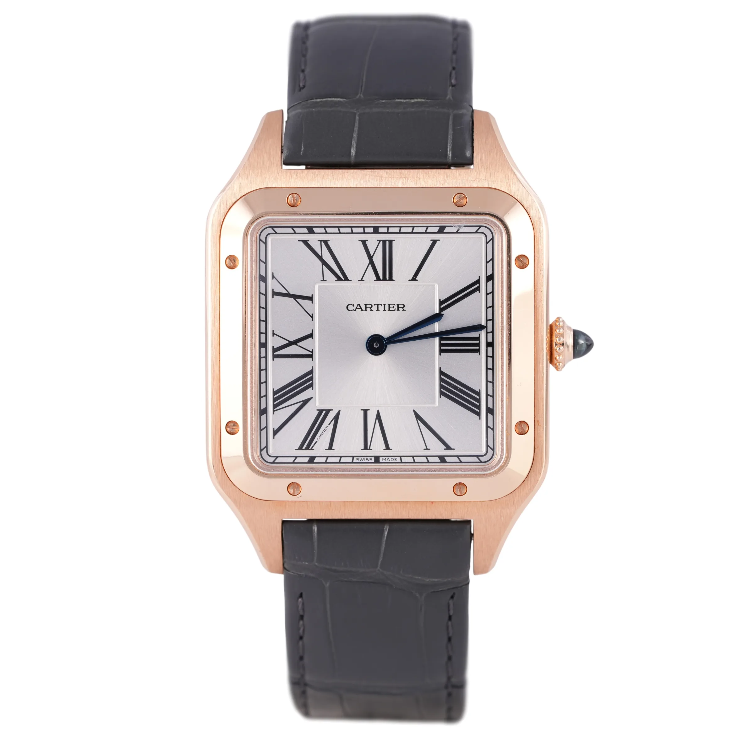 Cartier Santos Dumont, Ref. WGSA0032, silver dial, 18K Rose Gold case luxury watch