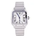 Cartier Santos, Ref. WSSA0029, white dial, Stainless Steel case luxury watch