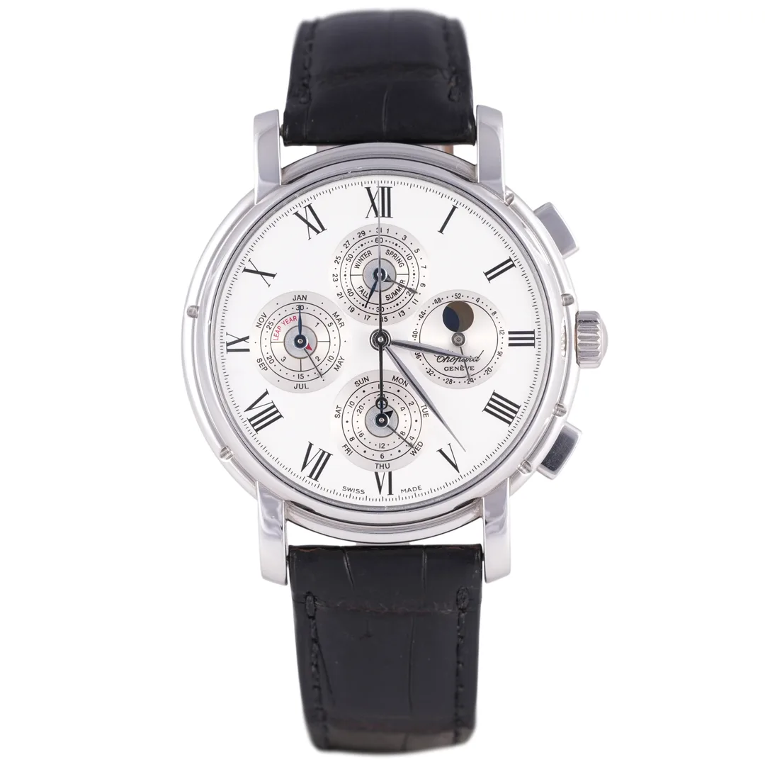 Chopard Quantieme Perpetual, Ref. 36/91224, white dial, Platinum case luxury watch