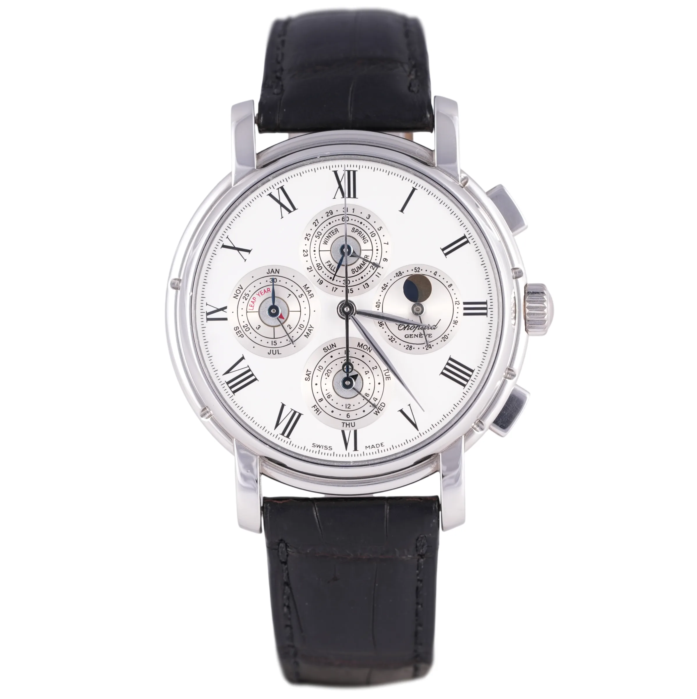 Chopard Quantieme Perpetual, Ref. 36/91224, white dial, Platinum case luxury watch
