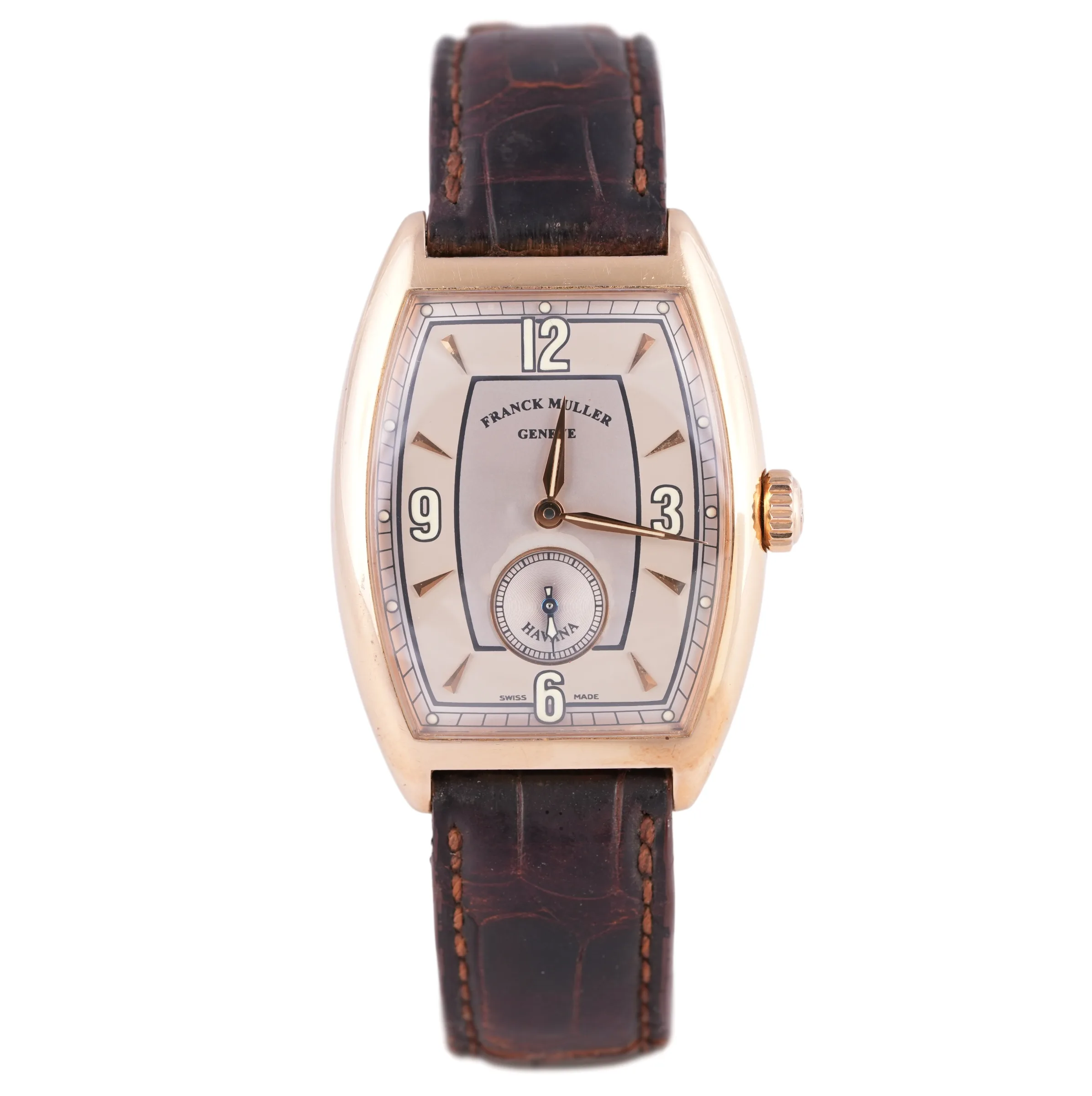Franck Muller Havana, Ref. 7501 S6, cream dial, 18K Yellow Gold case luxury watch