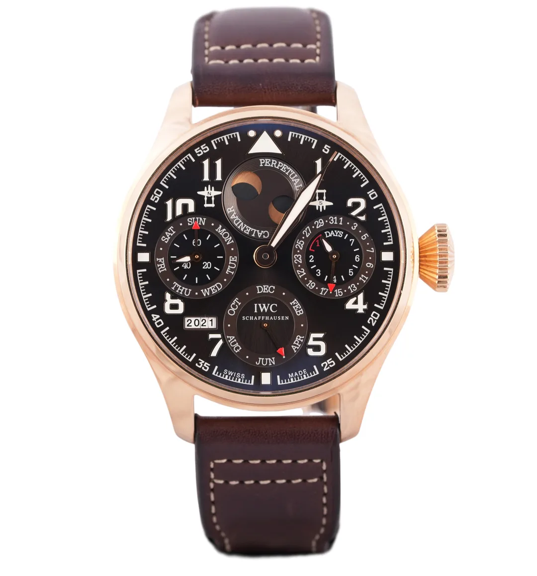 IWC Big Pilot, Ref. IW502617, brown dial, 18K Rose Gold case luxury watch