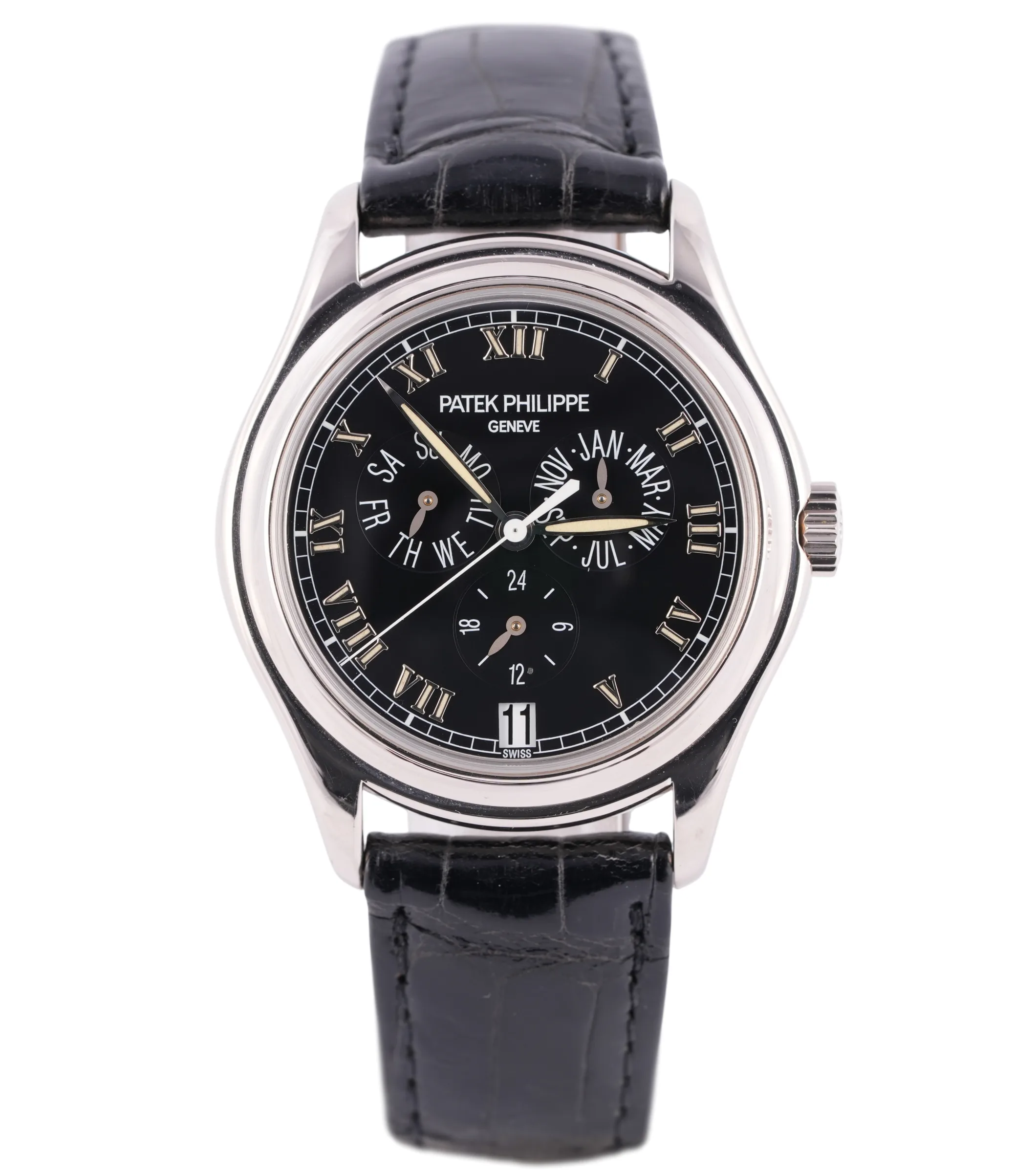 Patek Philippe Annual Calendar, Ref. 5035G, black dial, 18K White Gold case luxury watch