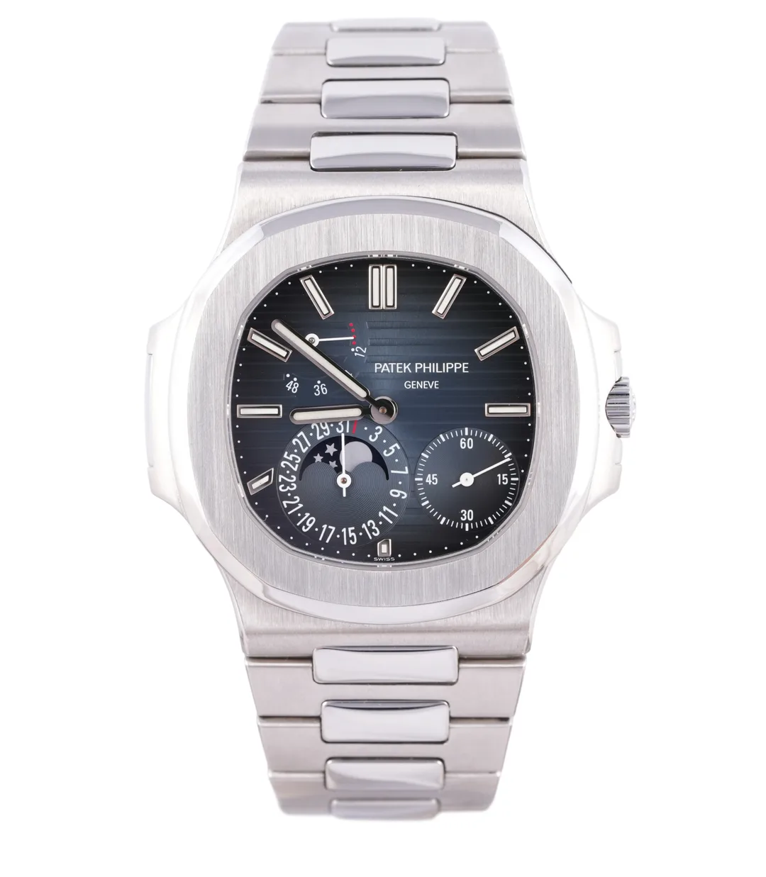 Patek Philippe Nautilus, Ref. 5712/1A-001, blue dial, Stainless Steel case luxury watch