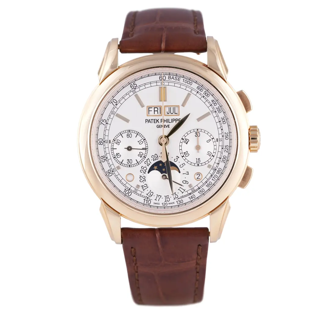 Patek Philippe Perpetual Calendar Chronograph, Ref. 5270J-001, silver dial, 18K Yellow Gold case luxury watch