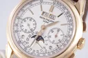 Patek Philippe Perpetual Calendar Chronograph, Ref. 5270J-001, silver dial, 18K Yellow Gold case luxury watch – view 5