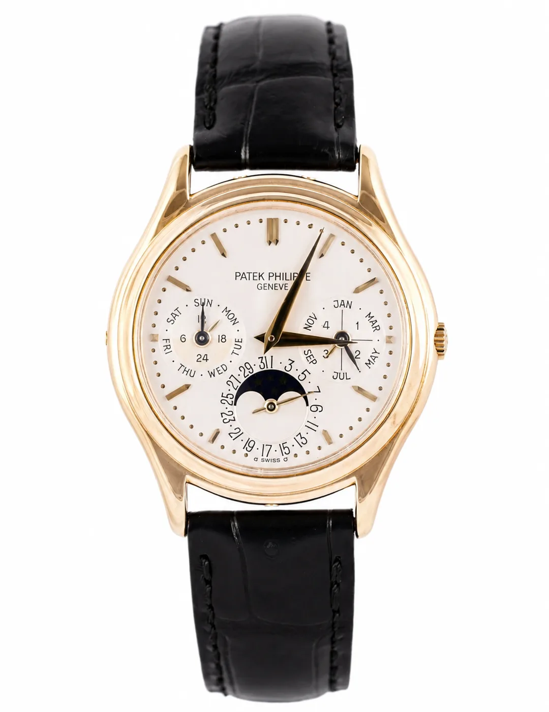Patek Philippe Perpetual Calendar, Ref. 3940J, white dial, 18K Yellow Gold case luxury watch