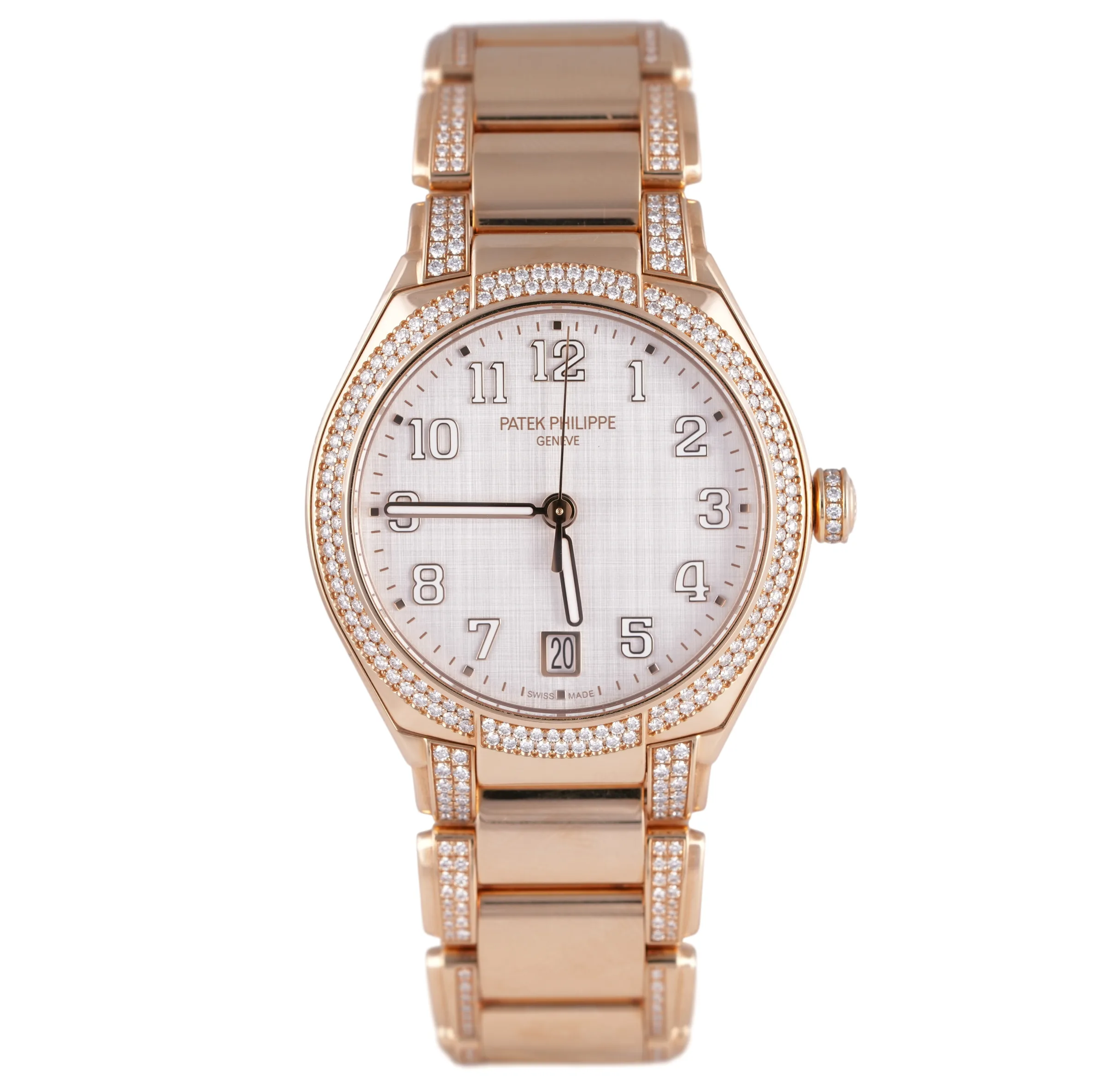Patek Philippe Twenty~4, Ref. 7300/1201R-001, silver dial, 18K Rose Gold case luxury watch