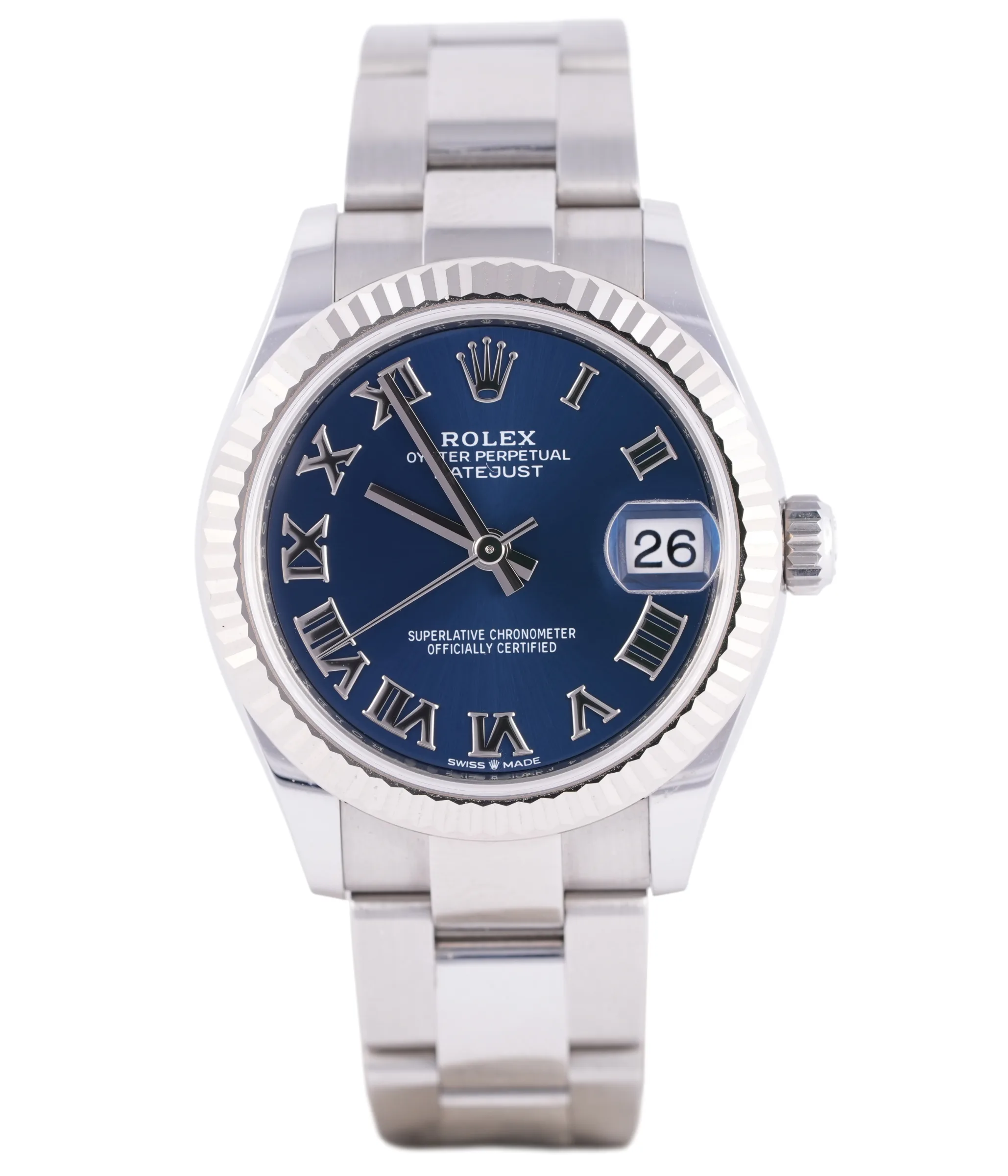 Rolex Datejust 31, Ref. 278274, blue dial, Stainless Steel case luxury watch