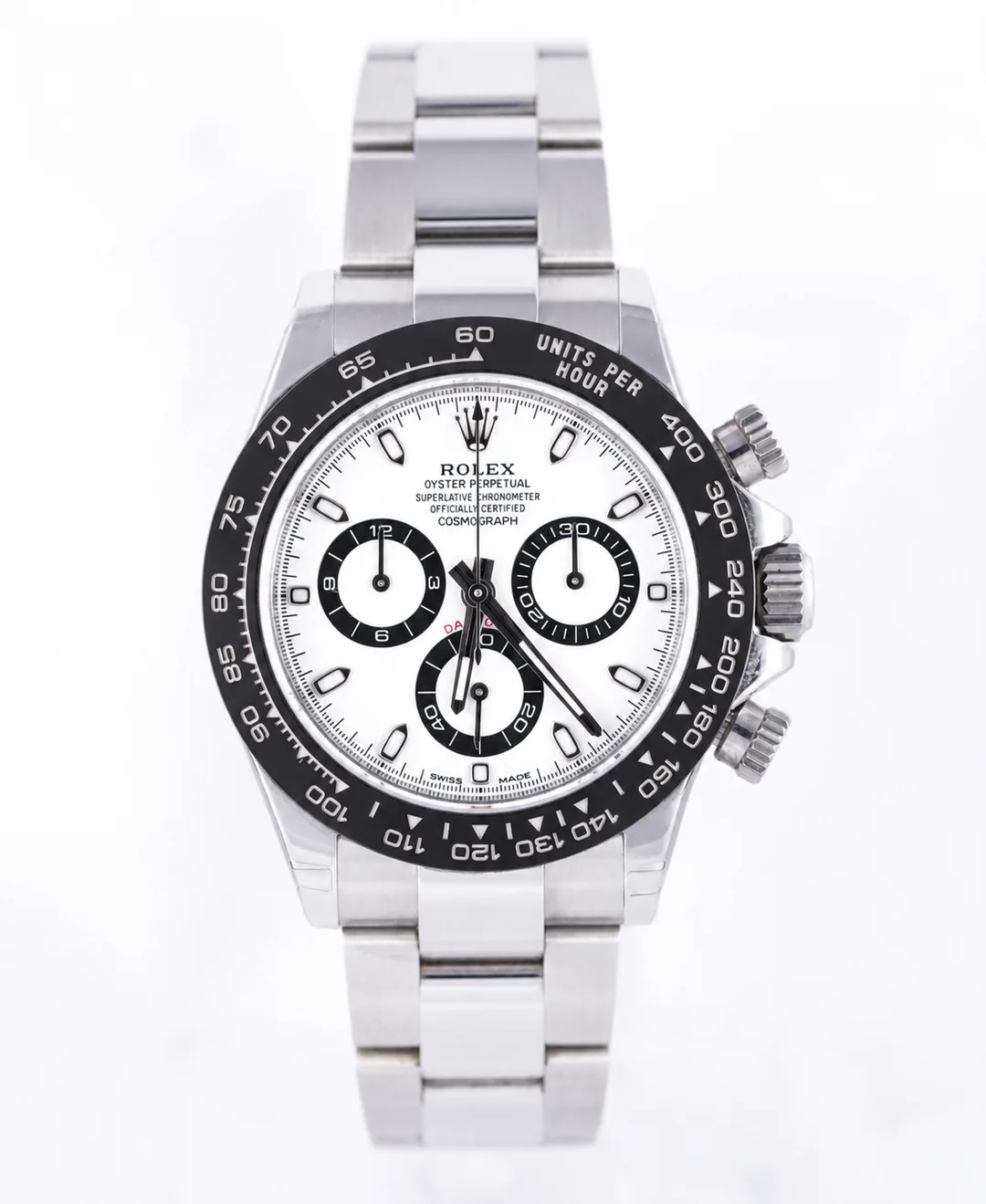 Rolex Daytona "Panda", Ref. 116500LN, white dial, Stainless Steel case luxury watch