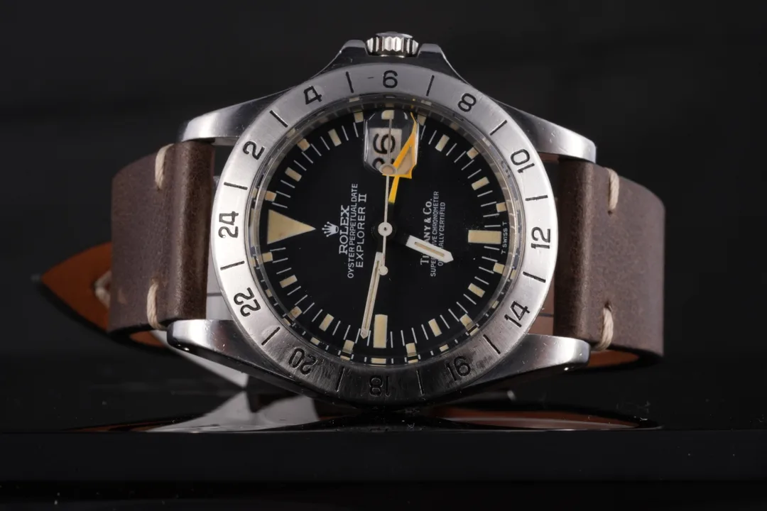 Rolex Explorer II Tiffany, Ref. 1655, black dial, Stainless Steel case luxury watch – view 2