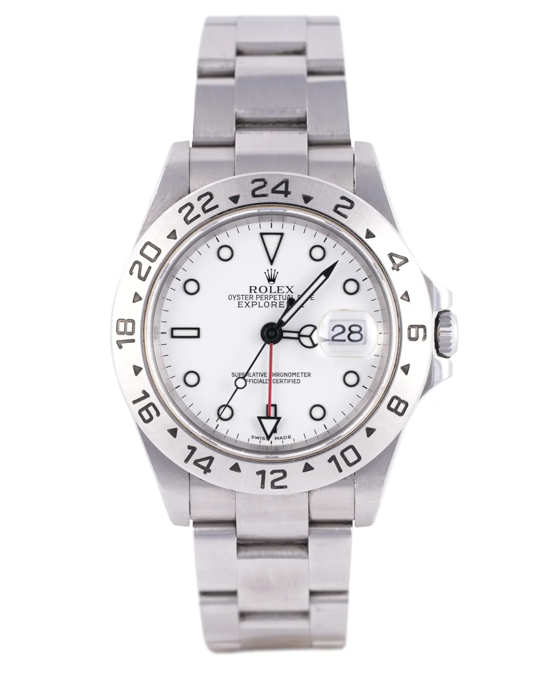 Rolex Explorer II, Ref. 16570, white dial, Stainless Steel case luxury watch