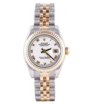 Rolex Lady-Datejust, Ref. 179173, white dial, 18K Gold and Steel case luxury watch
