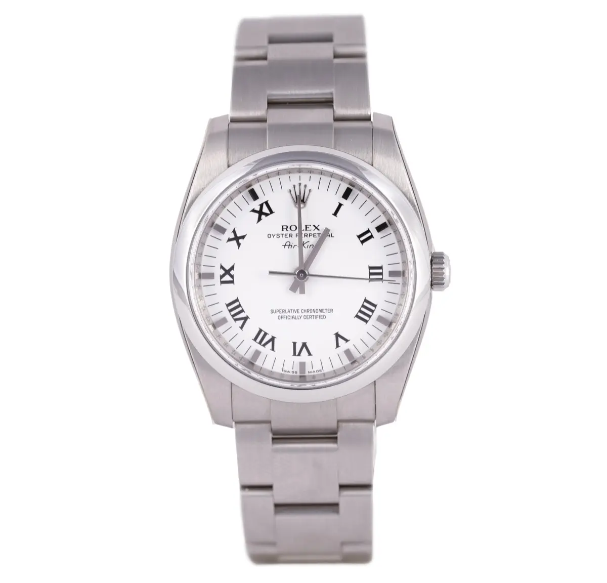 Rolex Oyster Perpetual, Ref. 114200, white dial, Stainless Steel case luxury watch