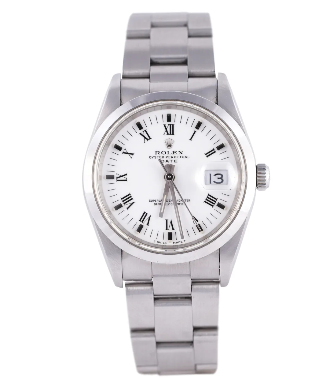 Rolex Oyster Perpetual Date, Ref. 15200, white dial, Stainless Steel case luxury watch
