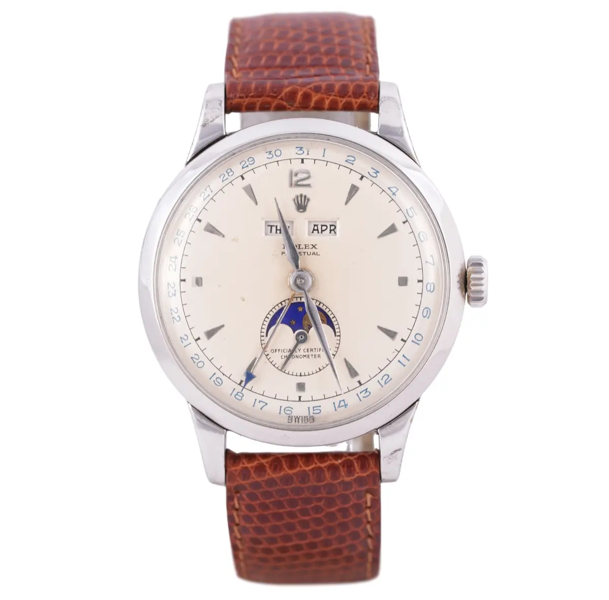 Rolex Padellone, Ref. 8171, silver dial, Stainless Steel case luxury watch