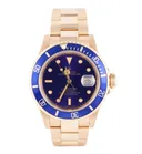 Rolex Submariner, Ref. 16618, blue dial, 18K Yellow Gold case luxury watch