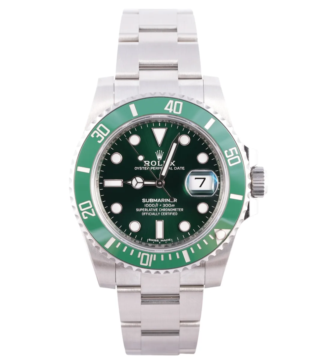 Rolex Submariner Date 'Hulk', Ref. 116610LV, green dial, Stainless Steel case luxury watch