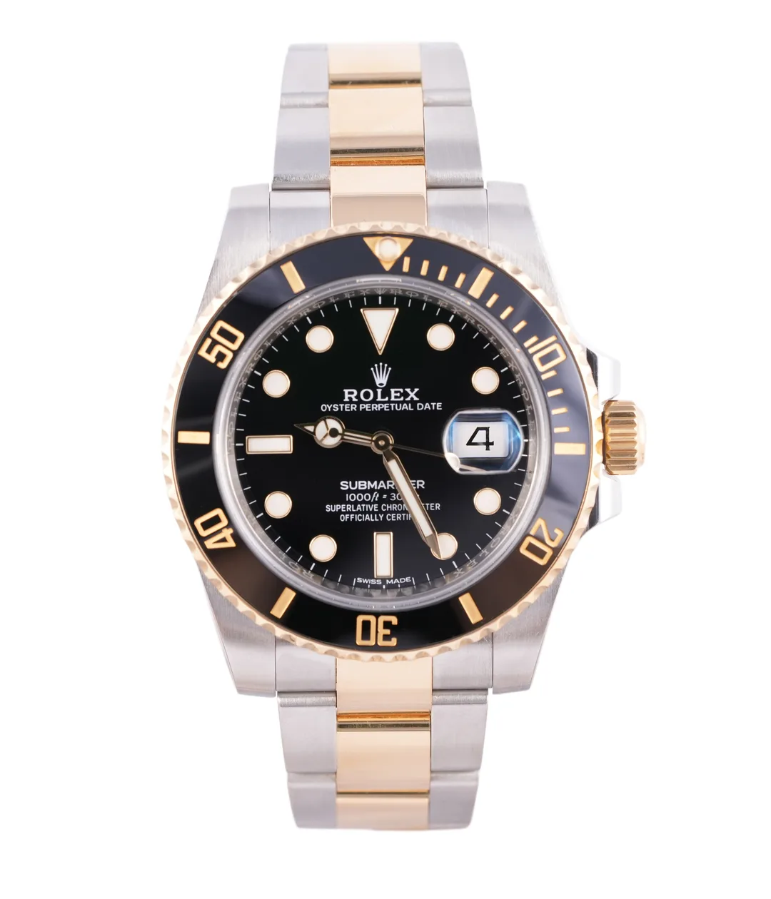 Rolex Submariner Date, Ref. 116613LN, black dial, 18K Gold and Steel case luxury watch