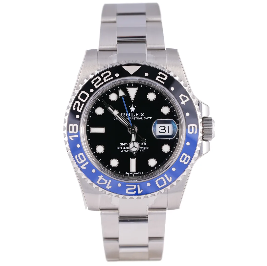 Rolex Unworn GMT-Master II 'Batman', Ref. 116710BLNR, black dial, Stainless Steel case luxury watch