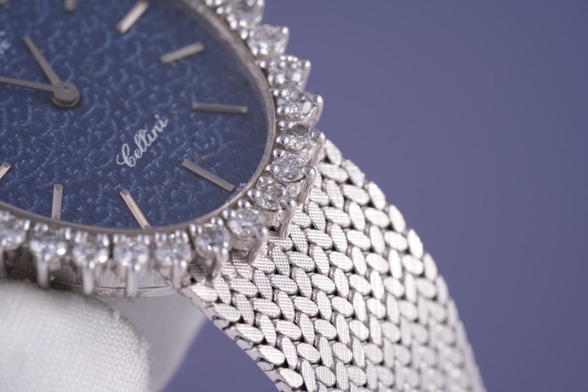 Rolex Cellini, blue dial, 18K White Gold case luxury watch – view 4
